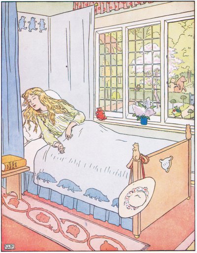 She Covered Herself Up Comfortably, and Lay There Till She Fell Fast Asleep by Leonard Leslie Brooke